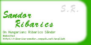 sandor ribarics business card