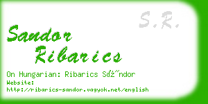 sandor ribarics business card